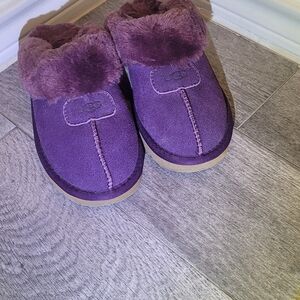 UGG Sheepskin Deep Purple Slippers